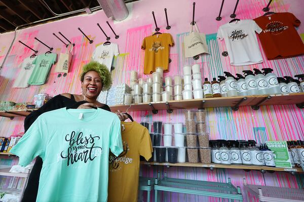 042221 Atlanta: Owner Krystle Rodriguez is preparing to expand by opening a Marketplace inside her Hodgepodge Coffeehouse on Thursday, April 22, 2021, in Atlanta.  Curtis Compton / Curtis.Compton@ajc.com