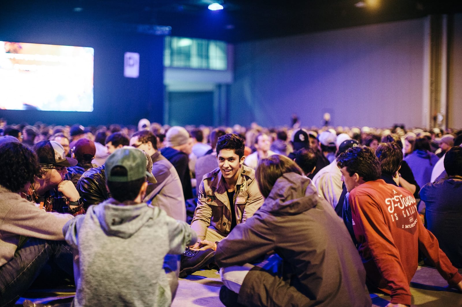 Taken on Mon, Jan. 2, 2017 Community Groups of 18-25 year olds on opening night of Passion 2017. PHOTO BY PHIL SANDERS