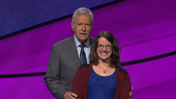 Alex Trebek and Jordan Moore