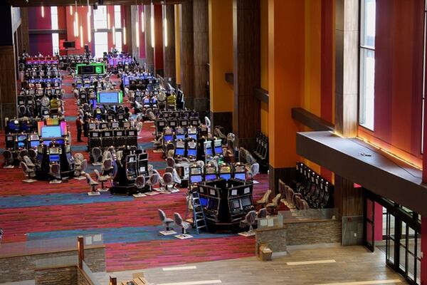 The casino will offer 1,050 slot machines and 70 table games. Photo: Melissa Ruggieri/AJC.