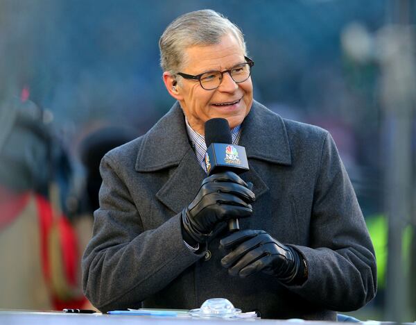 Dan Patrick on the set before last season's NFC Divisional playoff game between the Philadelphia Eagles and the Atlanta Falcons.