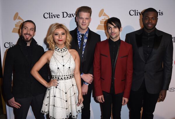 BEVERLY HILLS, CA - FEBRUARY 07: (L-R) Recording artists Avi Kaplan, Kirstie Maldonado, Scott Hoying, Mitch Grassi, and Kevin Olusola of Pentatonix attend the Pre-GRAMMY Gala and Salute To Industry Icons honoring Martin Bandier on February 7, 2015 in Los Angeles, California. (Photo by Jason Merritt/Getty Images) Pentatonix performed a Bee Gees medley at the gala. Photo: Getty Images.