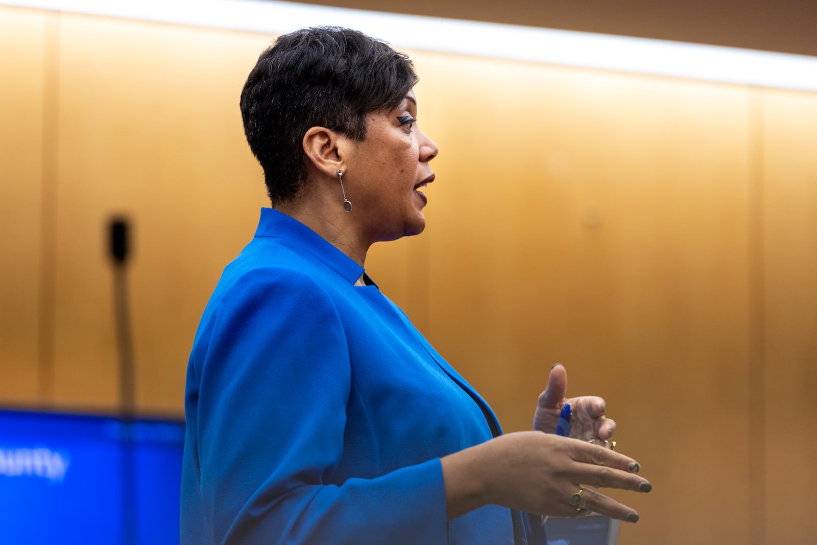 Deputy District Attorney Adriane Love speaks in the probation revocation hearing of Quantavious Grier, brother of rapper Young Thug, at Fulton County court in Atlanta on Monday, June 5, 2023. (Arvin Temkar / arvin.temkar@ajc.com)