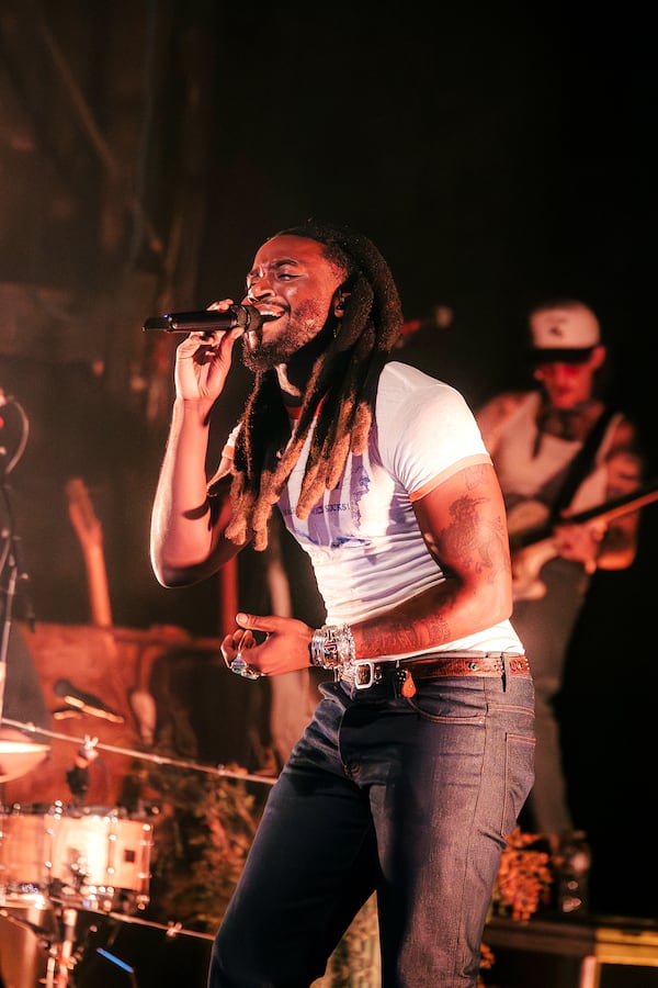 Shaboozey performed to a packed and energized crowd at Variety Playhouse on Wednesday, September 25, 2024. The country singer has spent 11 consecutive weeks at #1 on the Billboard Hot 100. Photo by Sophie Harris/For the AJC