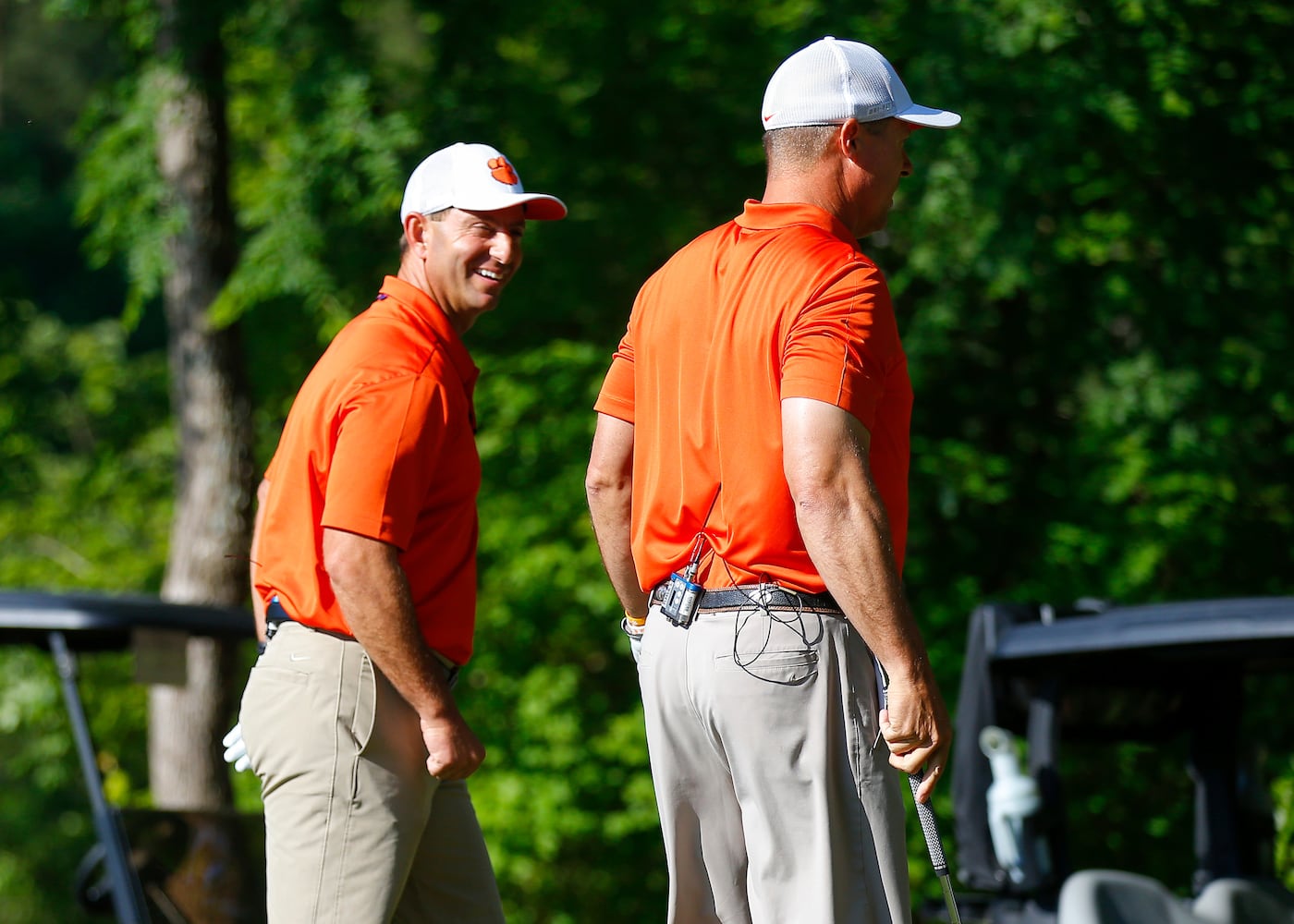 Photos: Bulldogs’ Kirby Smart tackles golf at Chick-fil-A Peach Bowl Challenge