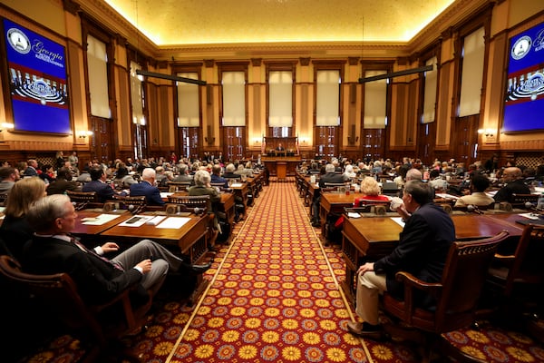 A view of the House of Representatives at the Georgia Capitol from January 2025. 