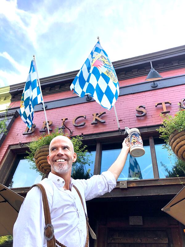 Expect lederhosen while raising a stein to Oktoberfest in Brick Store's new beer garden. Courtesy of Brick Store Pub