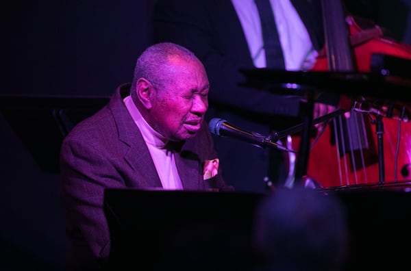 March 3, 2018 - Alpharetta, Ga: Jazz singer and pianist Freddy Cole performs at The Velvet Note Saturday, March 3, 2018, in Alpharetta. PHOTO / JASON GETZ