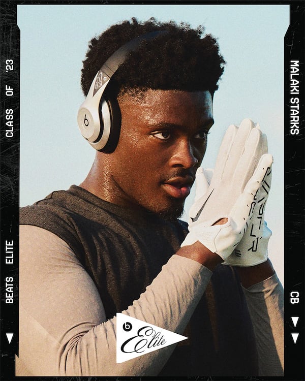 This picture is part of the ad campaign that Beats By Dre has launched featuring Georgia All-America safety Malaki Starks. (Photo provided by ESM)