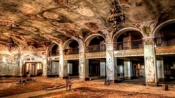 The interior of the now abandoned, but formerly grand Baker Hotel. Based on local lore, the old hotel has its fair share of ghosts.