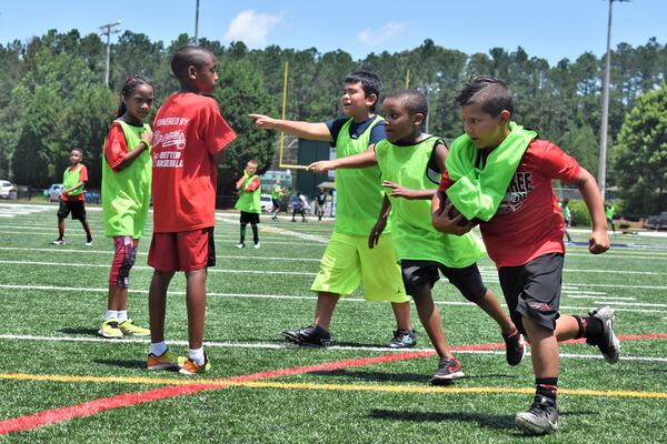 The Cobb County Police Department will host a free, non-contact football camp for children June 18-21 at Tramore Park in Austell.