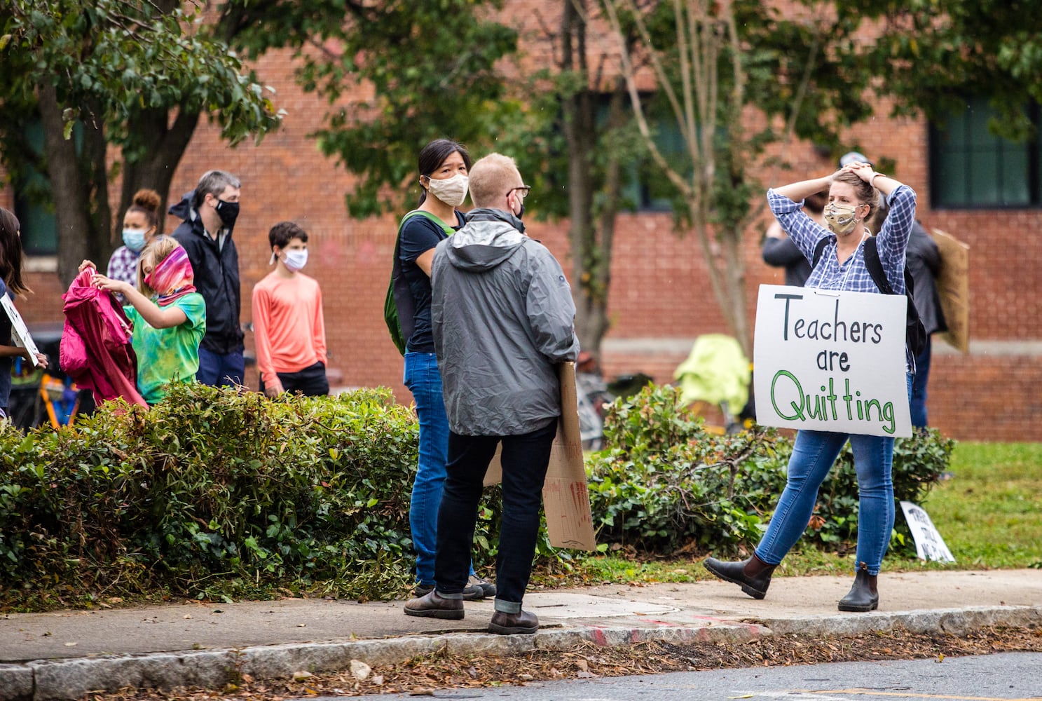 decatur city school protest covid