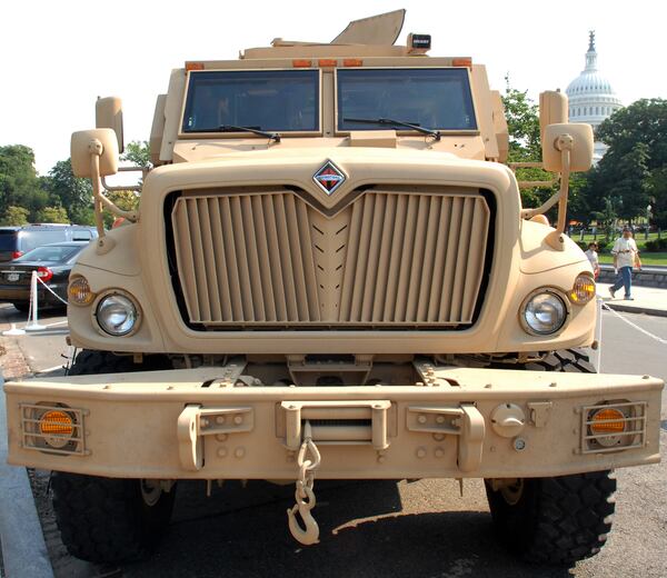  Mine resistant vehicle. Defense Dept. photo by William D. Moss