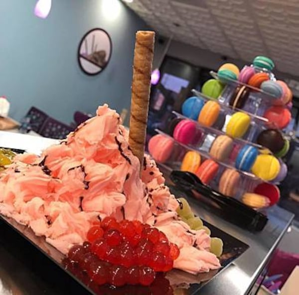 Take your sweetie for a new-fangled shaved snow concoction at the old-fashioned Snowville Shavery in Marietta.