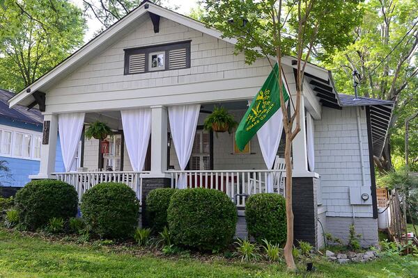 The two-bedroom, two-bath Craftsman bungalow was built in 1922. Homeowner Andy McKeegan purchased the home in 2013 and renovated the bungalow, which was featured in the Kirkwood Spring Fling and Tour of Homes on May 19-20 2018. McKeegan hung up the flag for St. Patrick’s Day. Text by Marena Galluccio/Fast Copy News Service. (Christopher Oquendo/www.ophotography.com)