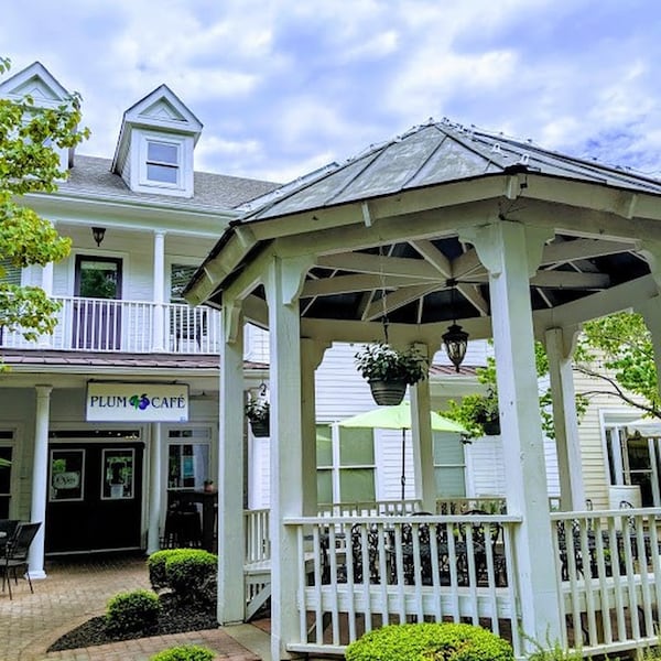 Located off the beaten path on Canton Street in Roswell, Plum Café beckons the lunch crowd with a breezy patio and gazebo. CONTRIBUTED BY PAULA PONTES