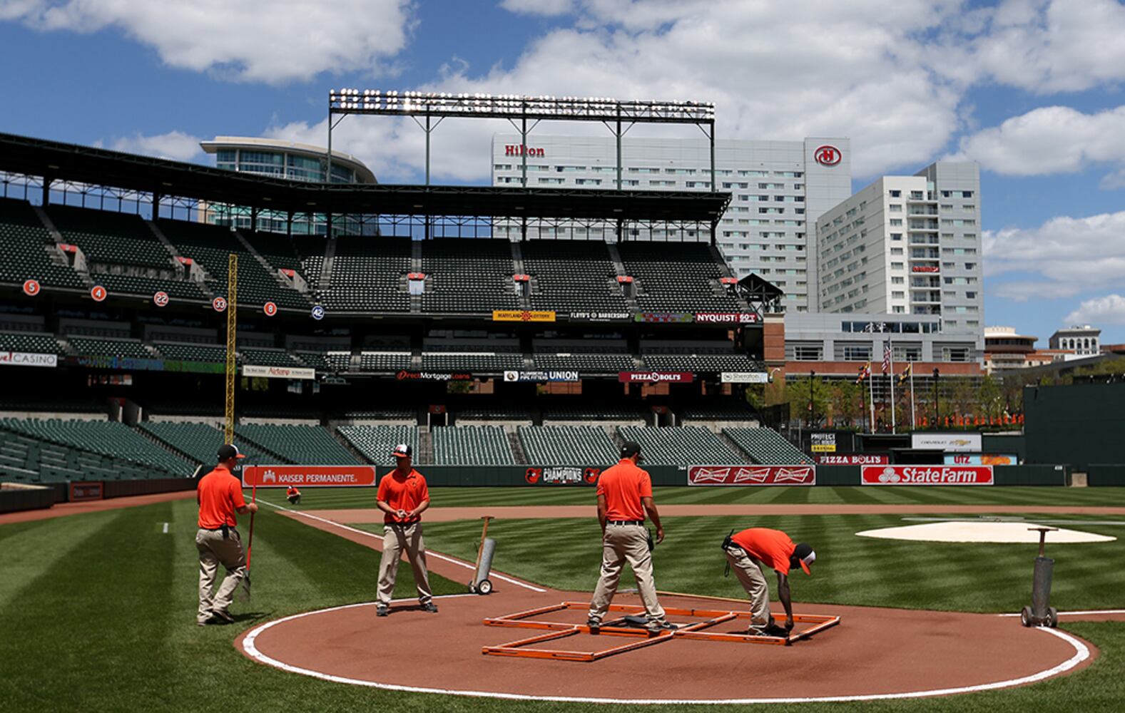 First game in major league history played behind closed doors