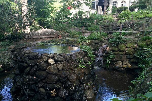 The rock garden at the Atlanta Hospital Hospitality House was originally built in 1926 as part of the Cater Woolford estate.