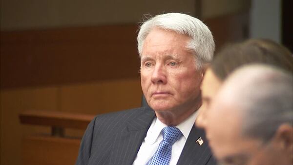 Tex McIver listens to the testimony of Dani Jo Carter during his murder trial on March 20, 2018 at the Fulton County Courthouse. (Channel 2 Action News)