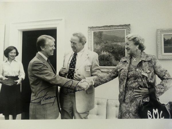 Harold and Boyce "Pokey" Lokey Martin meet the President on Inauguration Day 1977.