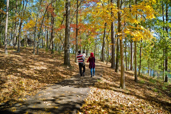 There are plenty of hiking trails at Red Top Mountain State Park. 
Courtesy of the Georgia Department of Natural Resources.