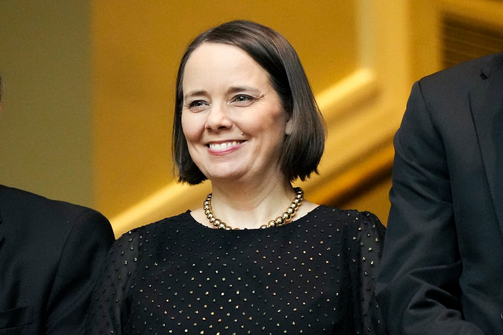 FILE - Maine Secretary of State Shenna Bellows attends Democratic Gov. Janet Mill's State of the State address Jan. 30, 2024, at the State House in Augusta, Maine. (AP Photo/Robert F. Bukaty, File)