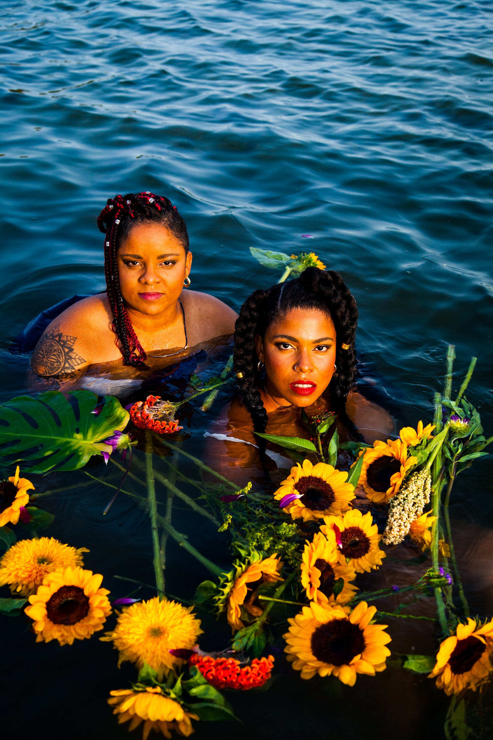 Cuban-born Magdelys Savigne (left) and Elizabeth Rodriguez perform Santeria-infused jazz as Okan. Photo: Ksenija Hotic