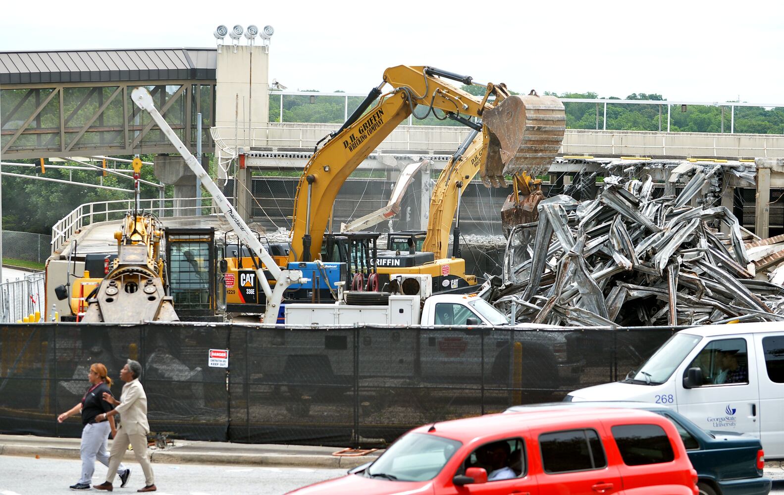 Parking deck razed to become protest area near Capitol