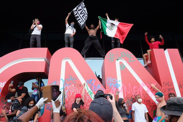 Scene outside the CNN Center 