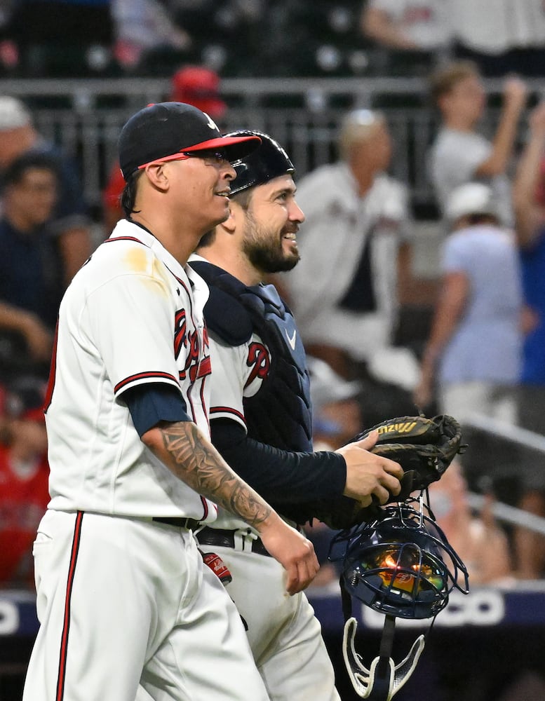 Braves-Angels Saturday photo