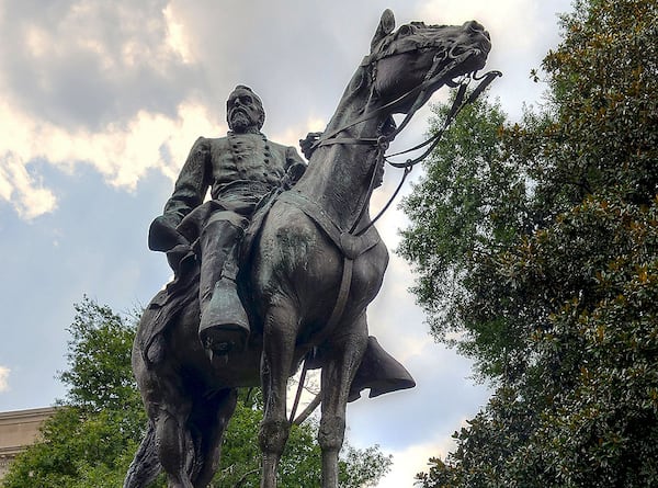 JOHN BROWN GORDON STATUE (Georgia Capitol): The State Capitol grounds pay tribute to several Confederate-era political figures, including this imposing John Brown Gordon statue. Gordon was a three-star Confederate general and served as governor and U.S. senator. Historians generally agree that he was also the unofficial leader of Georgia's Ku Klux Klan. (Chris Hunt / Special to the AJC)