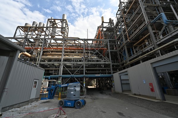 The exterior of Georgia Power’s Plant McDonough-Atkinson, a gas-fired power plant near Metro Atlanta, is shown on Wednesday, June 8, 2022. (Hyosub Shin / Hyosub.Shin@ajc.com)