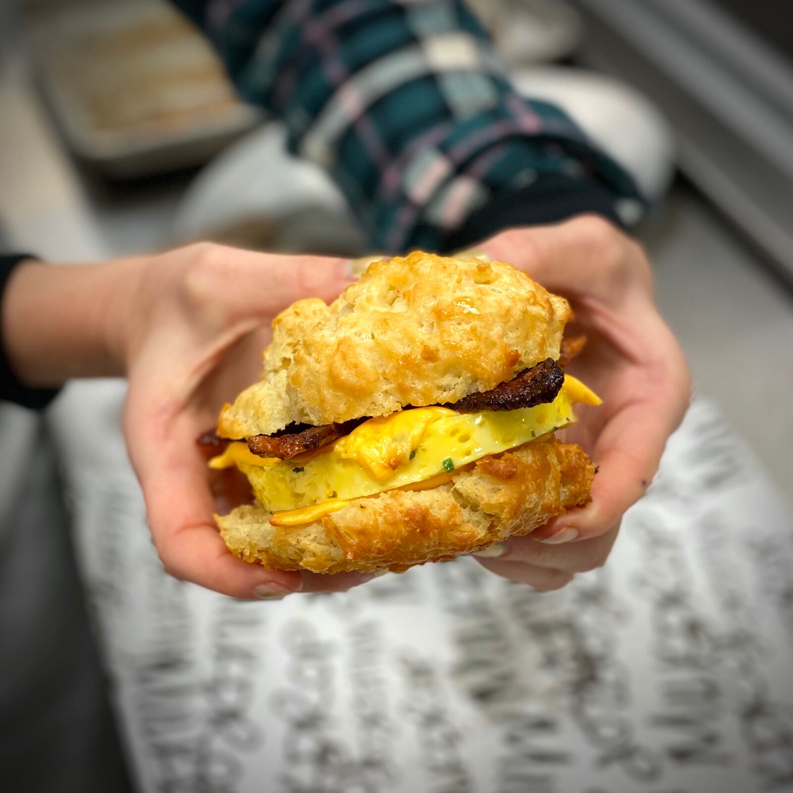 Milkdrop Biscuits' Golden Arches was inspired by McDonald's Egg McMuffin. Courtesy of Milkdrop Biscuits