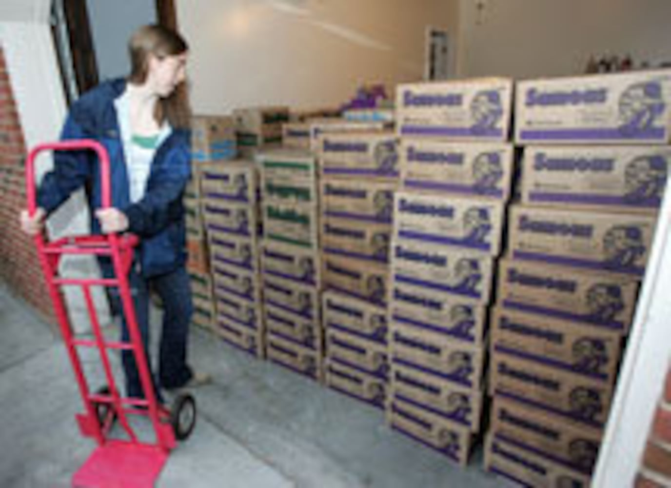 Girl Scout cookies for the troops