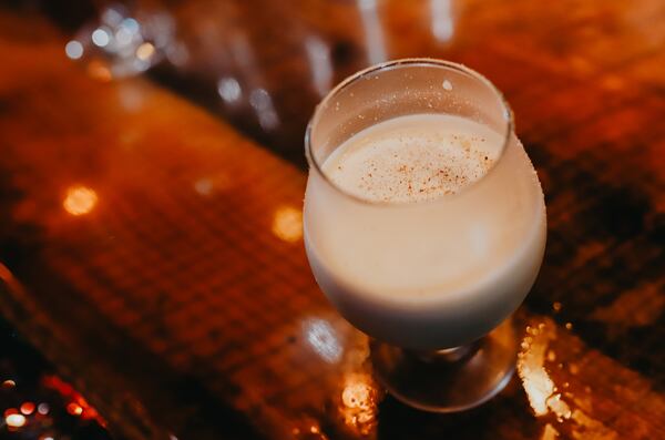 Third Door on the Marietta Square pays homage to National Lampoon's Christmas Vacation with their pop up menu, including eggnog with a creamy sherry blend and walnut bitters.. 
Courtesy of Whitney Flockart Photography