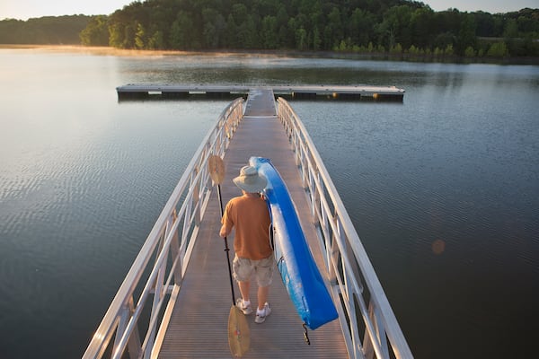 Paddling at Tugaloo State Park in Lavonia, Georgia.