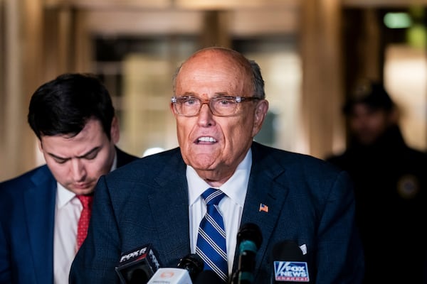 Rudy Giuliani, a former adviser to Donald Trump, was found in contempt of court on Monday.