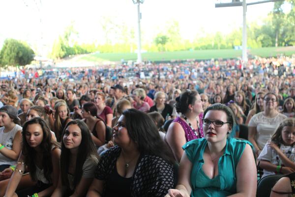 July 10, 2015 Atlanta: The crowd at Verizon Wireless Amphitheater Friday. R5, a five-piece band made up of four siblings and a family friend, performed at Verizon Wireless Amphitheater in Alpharetta on Friday night. Ross Lynch, vocalist, guitarist and frontman, stars on the Disney Channel show Austin & Ally. Jacob Whitesides and Ryland opened for the headliner. HAYDEN FIELD / HAYDEN.FIELD@AJC.COM