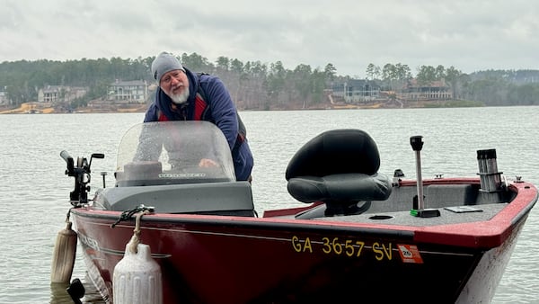 Jeffrey Bahls, 55, who lives near Lake Oconee, one of a handful of Putnam County locals who've volunteered to help in the search for missing boater Gary Jones. (Joe Kovac Jr. /AJC)