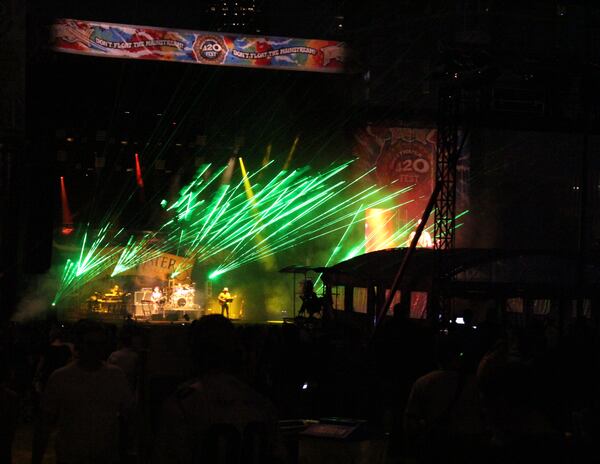 The groovy Disco Biscuits stage at SweetWater 420 Fest. Photo: Melissa Ruggieri/AJC