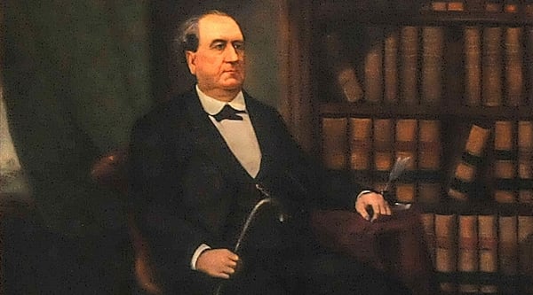 Herschel  Johnson served briefly as a U.S. senator and was twice elected governor prior to the Civil War. A moderate on secession, he was Stephen Douglas' vice presidential candidate in 1860. During the war, he served as a Confederate senator. In the post-war period he was elected to the U.S. Senate again, but was not seated.