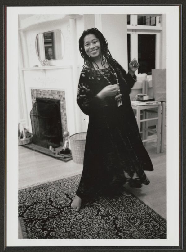 Alice Walker dancing. Photo by Jean Weisinger, 1992. Alice Walker Collection, Stuart A. Rose Manuscript, Archives & Rare Book Library, Emory University.