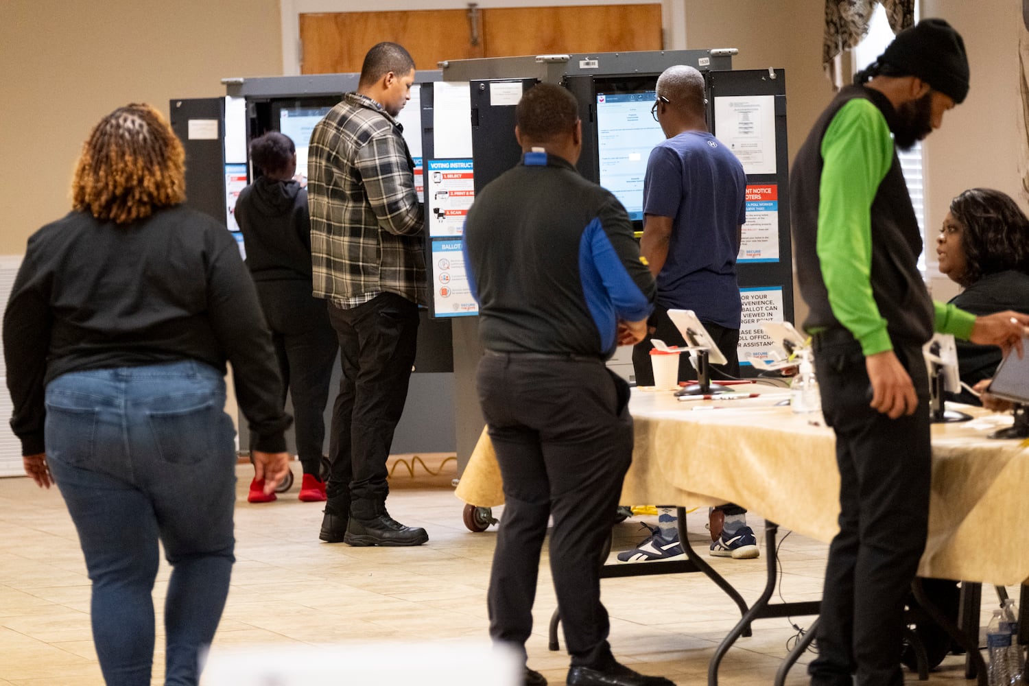 People vote at First Baptist Church in Fairburn on Tuesday, Nov. 5, 2024.   Ben Gray for the Atlanta Journal-Constitution