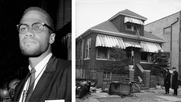 Pictured at right is the East Elmhurst, New York, home of civil rights leader Malcolm X, left, and his family, which was firebombed a week before his Feb. 21, 1965, assassination at the Audubon Ballroom in Manhattan. 