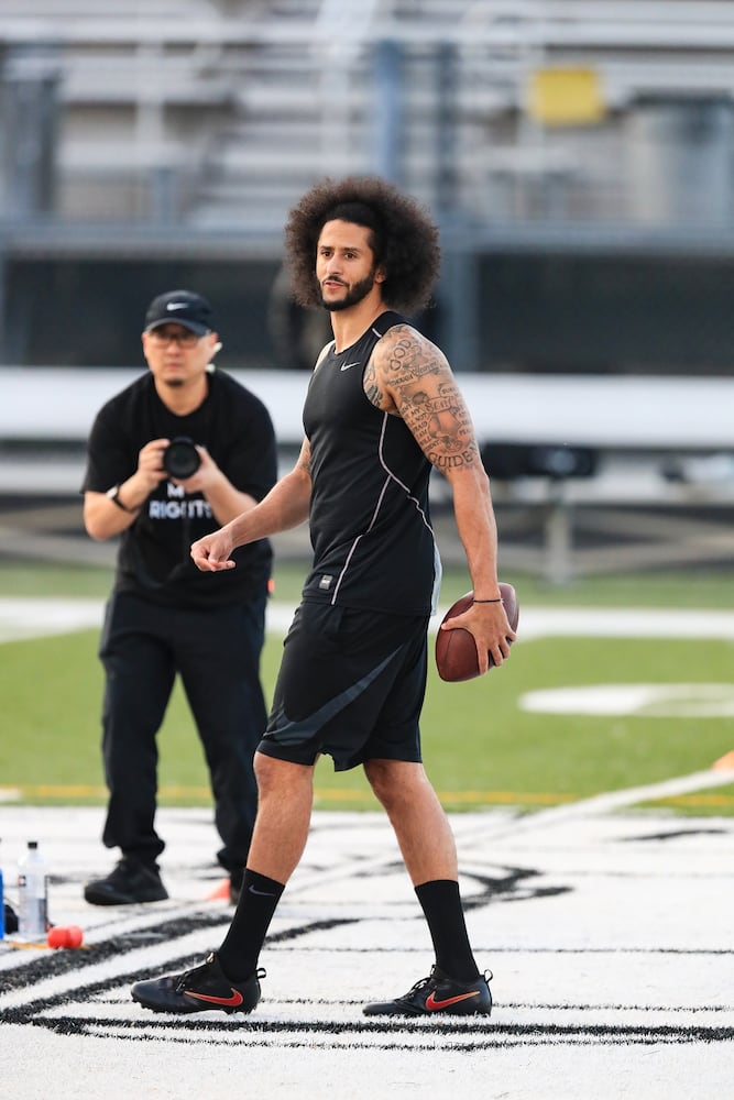 Photos: Colin Kaepernick works out in Riverdale