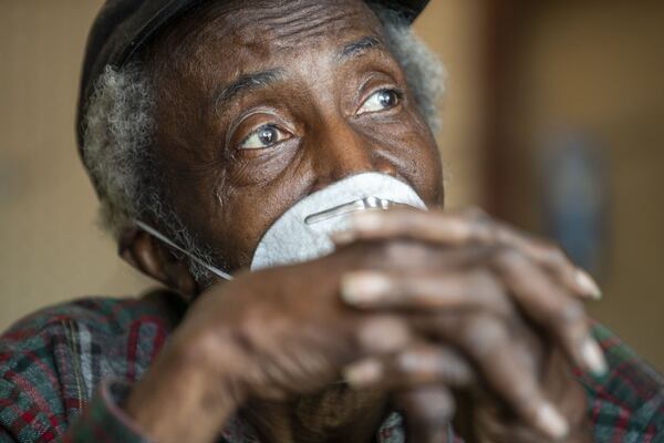 Joe Jordan, 82, owner of Cato Shoe Repair, talks about how he and his wife have navigated their small business during the COVID-19 pandemic at the store in Atlanta. (ALYSSA POINTER / ALYSSA.POINTER@AJC.COM)