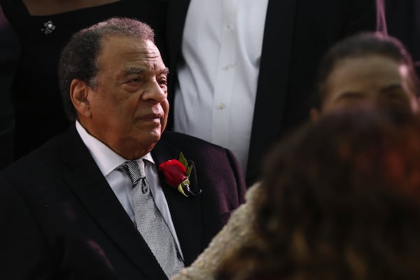 Andrew Young, former Ambassador to the United Nations, is seen at the 100 Black Men of Atlanta 2018 Gala at Bentley Atlanta in Alpharetta on Dec. 2. (Casey Sykes for The Atlanta Journal-Constitution)