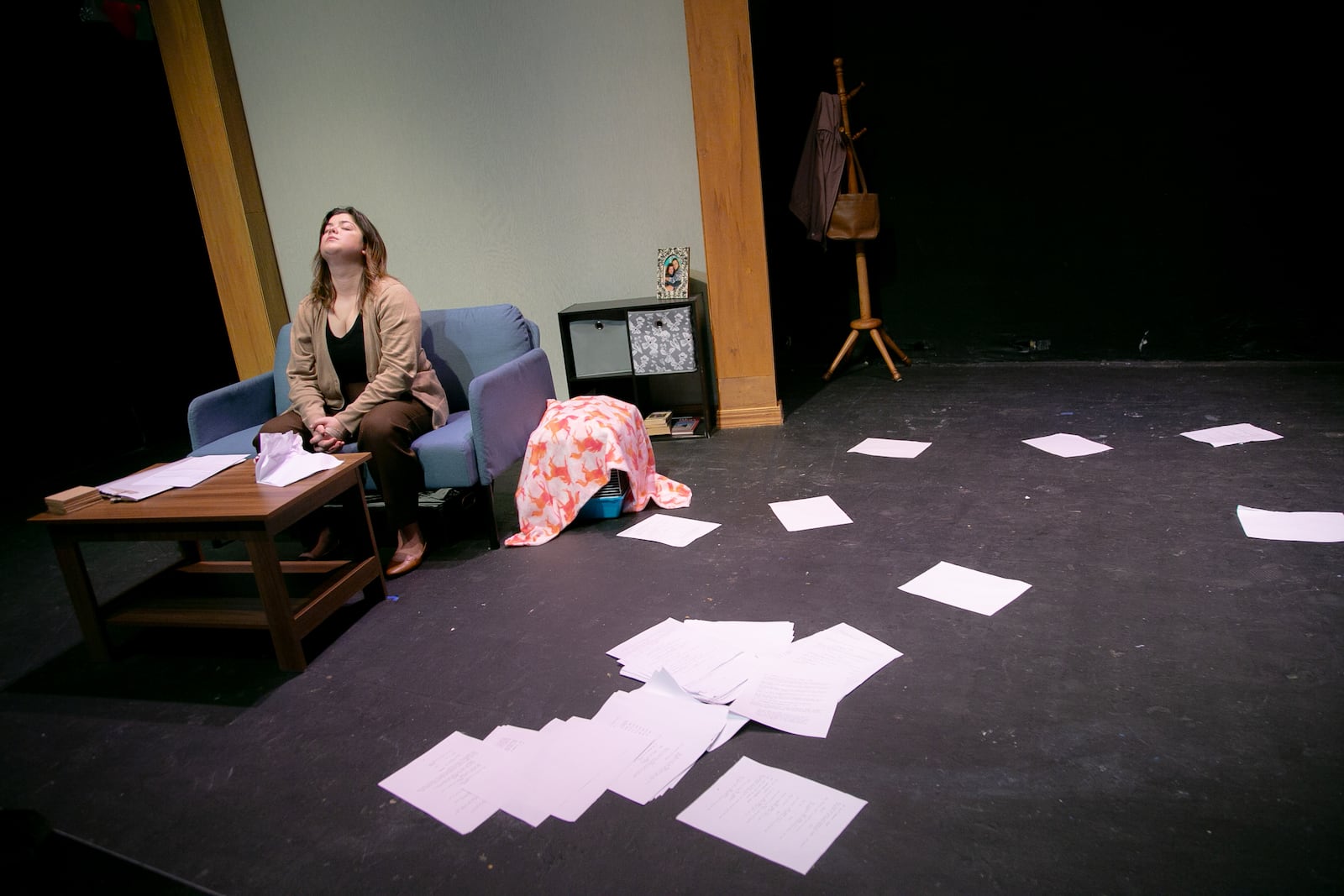 Hannah Morris plays Anna in "The Manuscript" at the 2023 Essential Theatre Play Festival. Photo: Casey Gardner Ford