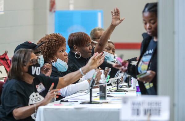 Gov. Brian Kemp ordered the secretary of state's office to disregard an item in the state budget that would have sent $550,000 in state funding to county election offices to help streamline the process used to check in voters at polling places. (John Spink / John.Spink@ajc.com)
