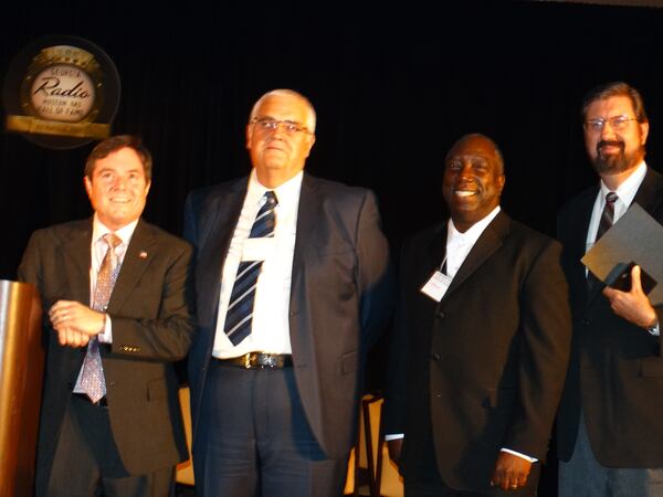 The other four inductees: (l-r) WIllard Arbour, Mitch Gray, Al Haynes and John Wetherbee. (Craig Ashwood couldn't make it). CREDIT: Rodney Ho/rho@ajc.com